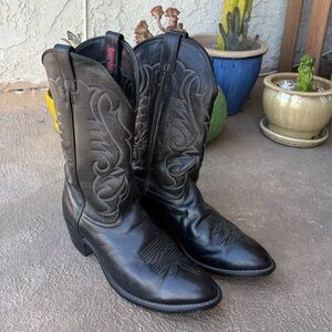 BLACK VINTAGE COWBOY BOOTS